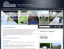Tablet Screenshot of nunainnovations.com